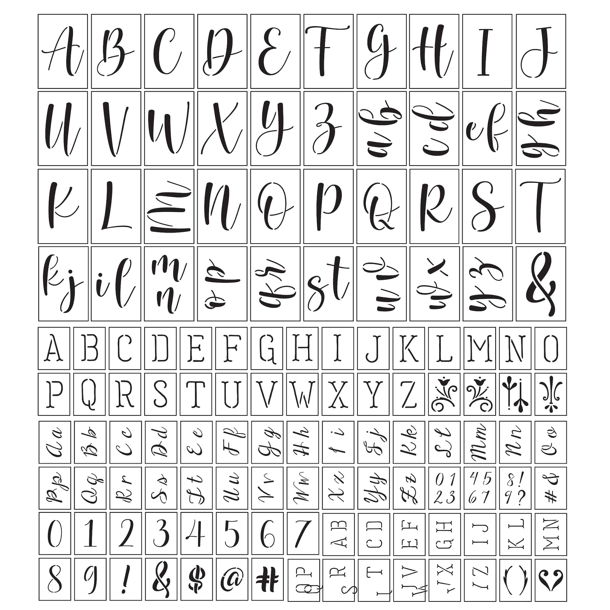 Mixed Font Alphabet Stencils by Craft Smart®